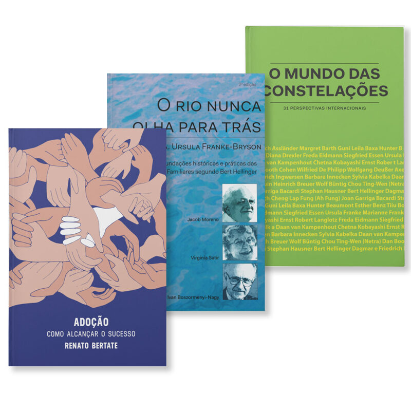 Kit 3 livros: O rio nunca olha para trás, O mundo das constelações e Adoção